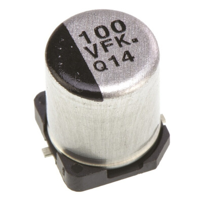 Panasonic 100μF Aluminium Electrolytic Capacitor 35V dc, Surface Mount - EEEFK1V101XP
