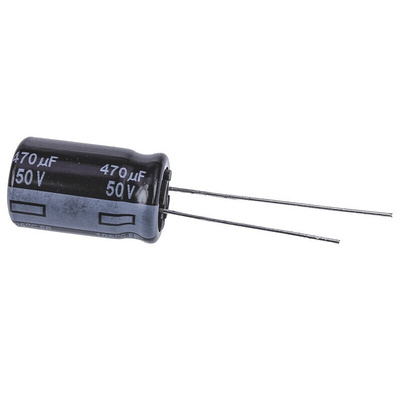 Panasonic 470μF Aluminium Electrolytic Capacitor 50V dc, Radial, Through Hole - EEUFR1H471