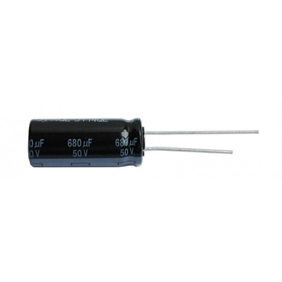 Panasonic 680μF Aluminium Electrolytic Capacitor 50V dc, Radial, Through Hole - EEUFR1H681L
