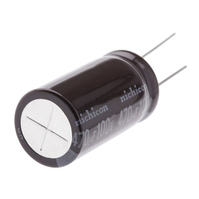 Nichicon 470μF Aluminium Electrolytic Capacitor 100V dc, Radial, Through Hole - UPW2A471MHD