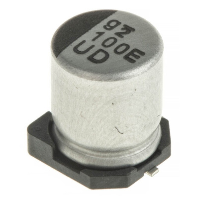 Nichicon 100μF Aluminium Electrolytic Capacitor 25V dc, Surface Mount - UUD1E101MCL1GS