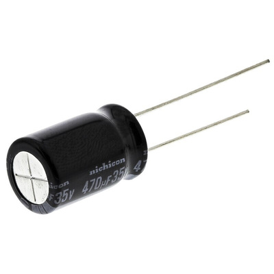 Nichicon 470μF Aluminium Electrolytic Capacitor 35V dc, Radial, Through Hole - UVY1V471MPD