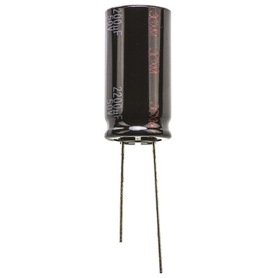 Panasonic 2200μF Electrolytic Capacitor 50V dc, Through Hole - EEUHD1H222