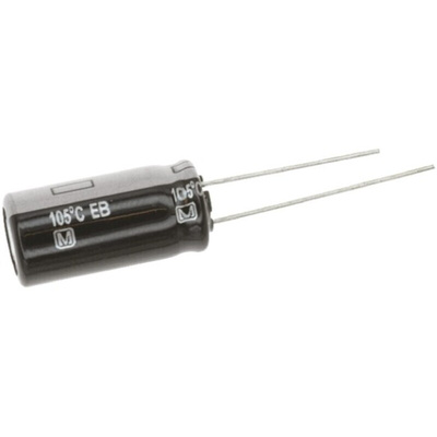 Panasonic 100μF Electrolytic Capacitor 10V dc, Through Hole - EEUEB1A101