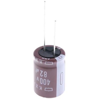 CHEMI-CON 82μF Aluminium Electrolytic Capacitor 400V dc, Radial, Through Hole - EKXJ401ELL820MM25S