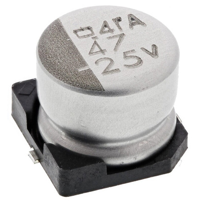 CHEMI-CON 47μF Aluminium Electrolytic Capacitor 25V dc, Surface Mount - EMVA250ARA470MF55G
