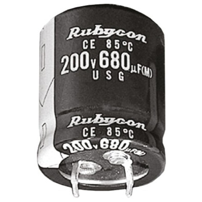 Rubycon 2200μF Aluminium Electrolytic Capacitor 200V dc, Snap-In - 200USG2200MEFCSN35X40