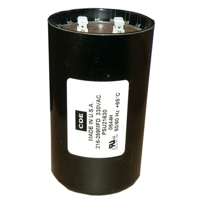 Cornell-Dubilier 216 → 259μF Aluminium Electrolytic Capacitor 330V ac, Snap-In - PSU21630A