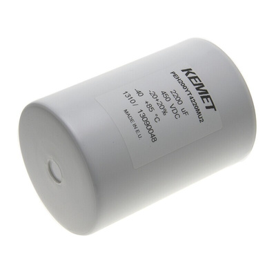 KEMET 2200μF Aluminium Electrolytic Capacitor 450V dc, Screw Terminal - PEH200YT4220MU2