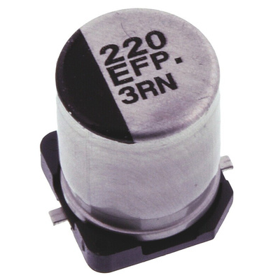Panasonic 220μF Aluminium Electrolytic Capacitor 25V dc, Surface Mount - EEEFP1E221AP