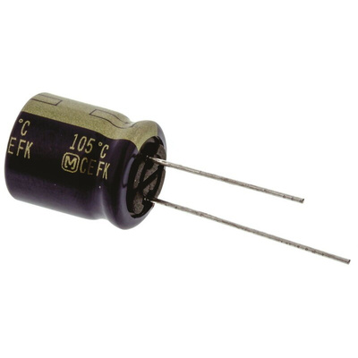 Panasonic 1800μF Aluminium Electrolytic Capacitor 6.3V dc, Radial, Through Hole - EEUFK0J182S