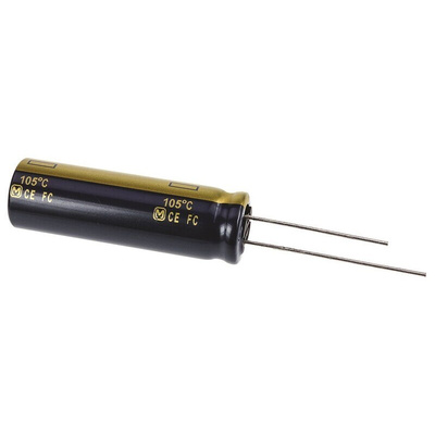 Panasonic 820μF Aluminium Electrolytic Capacitor 63V dc, Radial, Through Hole - EEUFC1J821L