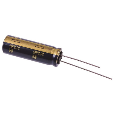 Panasonic 100μF Aluminium Electrolytic Capacitor 100V dc, Radial, Through Hole - EEUFC2A101L