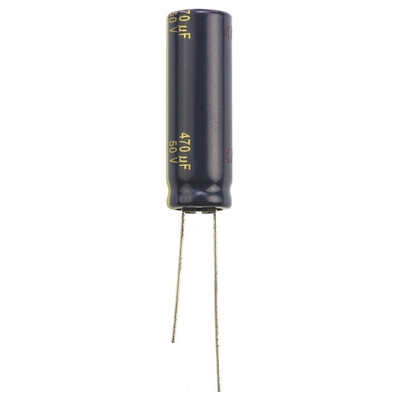 Panasonic 470μF Aluminium Electrolytic Capacitor 50V dc, Radial, Through Hole - EEUFC1H471L