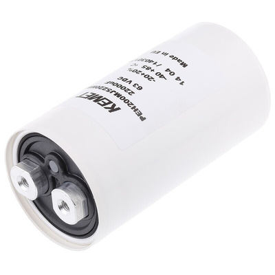 KEMET 22000μF Aluminium Electrolytic Capacitor 63V dc, Stud Mount - PEH200MJ5220MB2