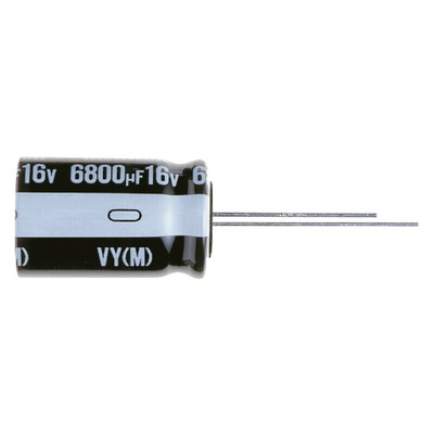 Nichicon 4700μF Aluminium Electrolytic Capacitor 25V dc, Radial, Through Hole - UVY1E472MHD