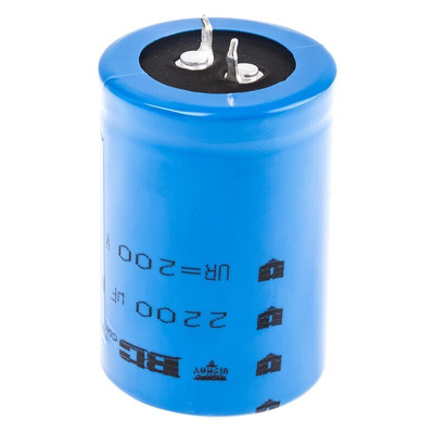 Vishay 2200μF Aluminium Electrolytic Capacitor 200V dc, Snap-In - MAL215752222E3