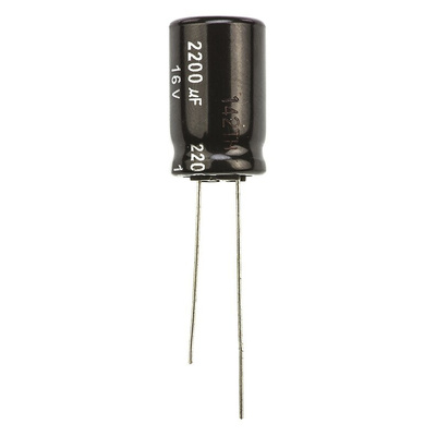 Panasonic 2200μF Aluminium Electrolytic Capacitor 16V dc, Radial, Through Hole - ECA1CHG222