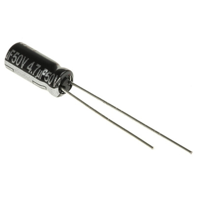 Panasonic 4.7μF Aluminium Electrolytic Capacitor 50V dc, Radial, Through Hole - ECA1HHG4R7