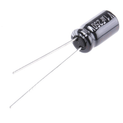 Panasonic 1μF Aluminium Electrolytic Capacitor 250V dc, Radial, Through Hole - ECA2EHG010