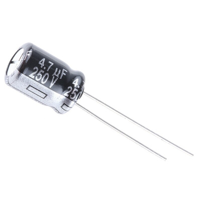 Panasonic 4.7μF Aluminium Electrolytic Capacitor 250V dc, Radial, Through Hole - ECA2EHG4R7