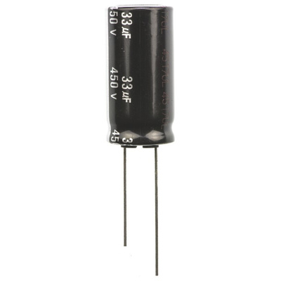 Panasonic 33μF Electrolytic Capacitor 450V dc, Through Hole - EEUED2W330