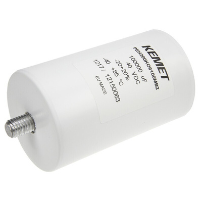 KEMET 0.1F Aluminium Electrolytic Capacitor 40V dc, Stud Mount - PEH200KO6100MB2