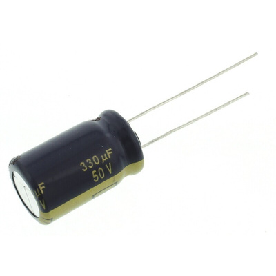 Panasonic 330μF Aluminium Electrolytic Capacitor 50V dc, Radial, Through Hole - EEUFC1H331