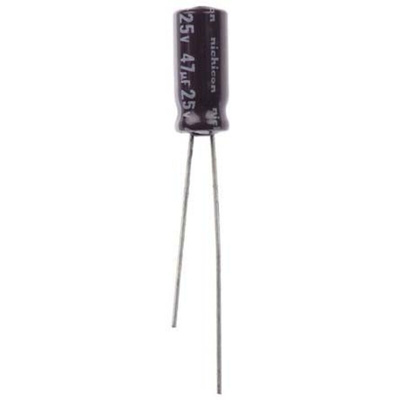 Nichicon 47μF Electrolytic Capacitor 25V dc, Through Hole - UPS1E470MDD