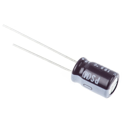 Nichicon 220μF Aluminium Electrolytic Capacitor 25V dc, Radial, Through Hole - UPS1E221MPD