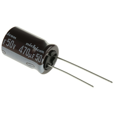 Nichicon 470μF Aluminium Electrolytic Capacitor 50V dc, Radial, Through Hole - UPS1H471MHD