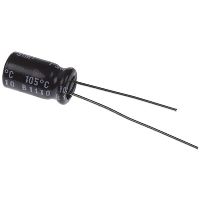 Nichicon 22μF Electrolytic Capacitor 63V dc, Through Hole - UPS1J220MED