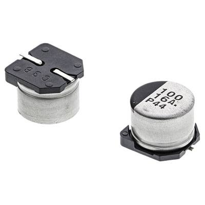 Panasonic 100μF Aluminium Electrolytic Capacitor 16V dc, Surface Mount - EEE1CA101P