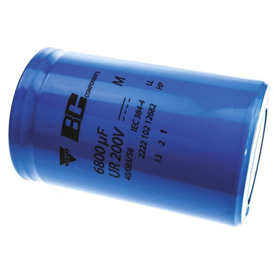 Vishay 6800μF Aluminium Electrolytic Capacitor 200V dc, Screw Terminal - MAL210212682E3
