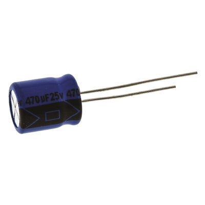 Vishay 470μF Aluminium Electrolytic Capacitor 25V dc, Radial, Through Hole - MAL203856471E3
