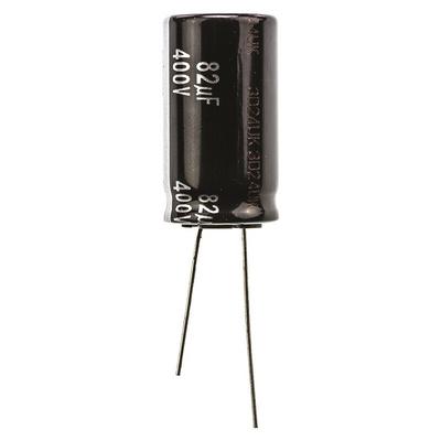 Panasonic 82μF Aluminium Electrolytic Capacitor 400V dc, Radial, Through Hole - EEUEE2G820