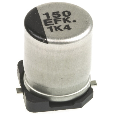 Panasonic 150μF Aluminium Electrolytic Capacitor 25V dc, Surface Mount - EEEFK1E151P