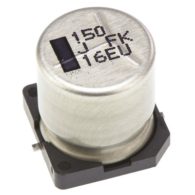 Panasonic 150μF Aluminium Electrolytic Capacitor 63V dc, Surface Mount - EEVFK1J151Q