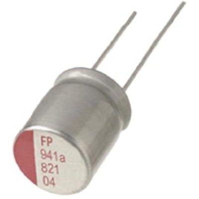 Nichicon 100μF Polymer Aluminium Solid Electrolytic Capacitor 10V dc, Radial, Through Hole - RNS1A101MDN1KX
