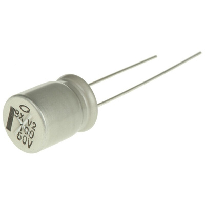 Nichicon 100μF Electrolytic Capacitor 50V dc, Through Hole - UBX1H101MPL