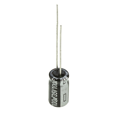 Panasonic 100μF Aluminium Electrolytic Capacitor 35V dc, Radial, Through Hole - ECA1VHG101