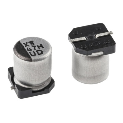 Nichicon 47μF Aluminium Electrolytic Capacitor 50V dc, Surface Mount - UUD1H470MCL1GS