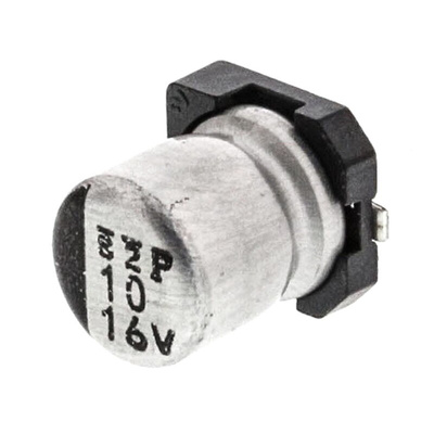 Nichicon 10μF Aluminium Electrolytic Capacitor 16V dc, Surface Mount - UWT1C100MCL1GB