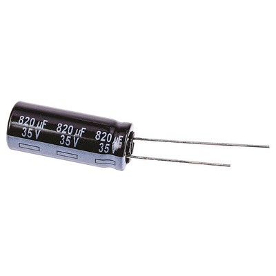 Panasonic 820μF Aluminium Electrolytic Capacitor 35V dc, Radial, Through Hole - EEUFR1V821L