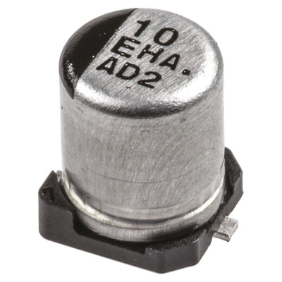 Panasonic 10μF Electrolytic Capacitor 25V dc, Surface Mount - EEEHA1E100WR