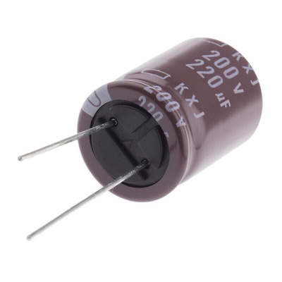CHEMI-CON 220μF Aluminium Electrolytic Capacitor 200V dc, Radial, Through Hole - EKXJ201ELL221MM25S