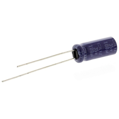 Nippon Chemi-Con 100μF Aluminium Electrolytic Capacitor 35V dc, Radial, Through Hole - ELXZ350ELL101MF15D