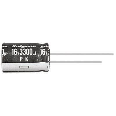 Rubycon 1000μF Aluminium Electrolytic Capacitor 25V dc, Radial, Through Hole - 25PK1000MEFC10X16
