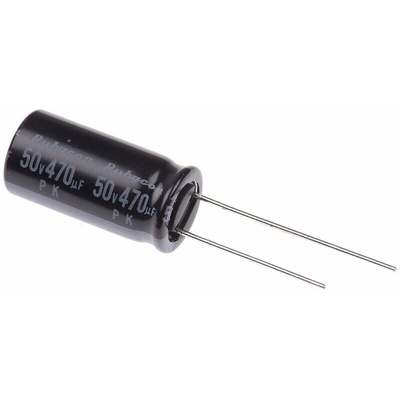 Rubycon 470μF Aluminium Electrolytic Capacitor 50V dc, Radial, Through Hole - 50PK470MEFC10X20