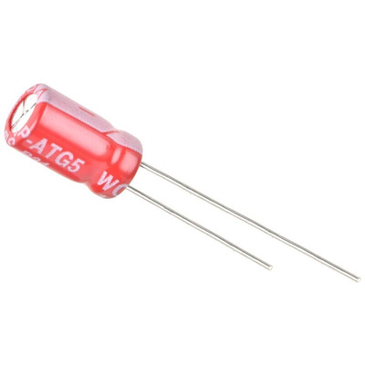 Wurth Elektronik 100μF Aluminium Electrolytic Capacitor 35V dc, Radial, Through Hole - 860020573008